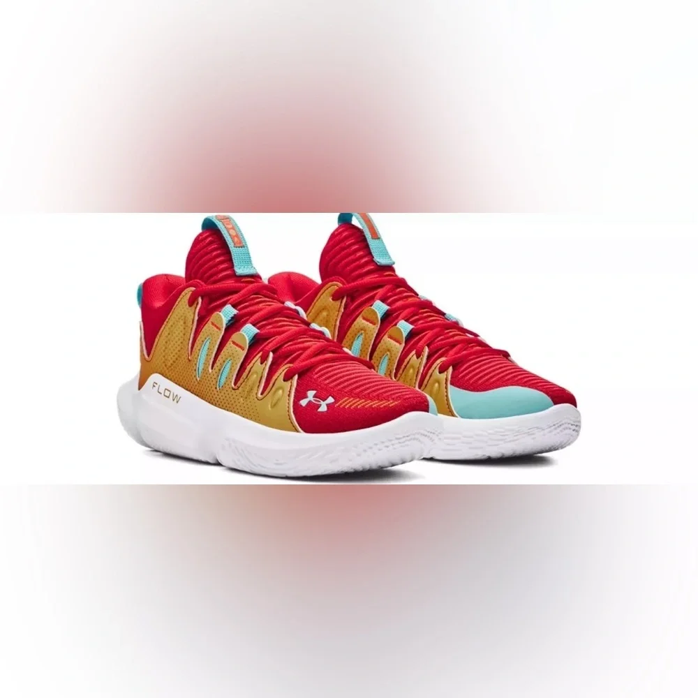 Under Armour Women's Flow Breakthru 4 ASG Basketball Shoes red/ white Size 9 NWB - Picture 5 of 9